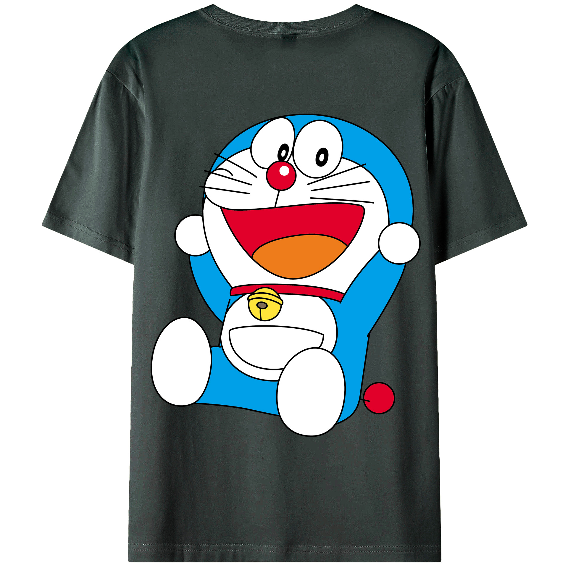 （画像用） ドラえもん Doraemon 綿100％ メンズ半袖Tシャツ（バックプリント） 通気性
